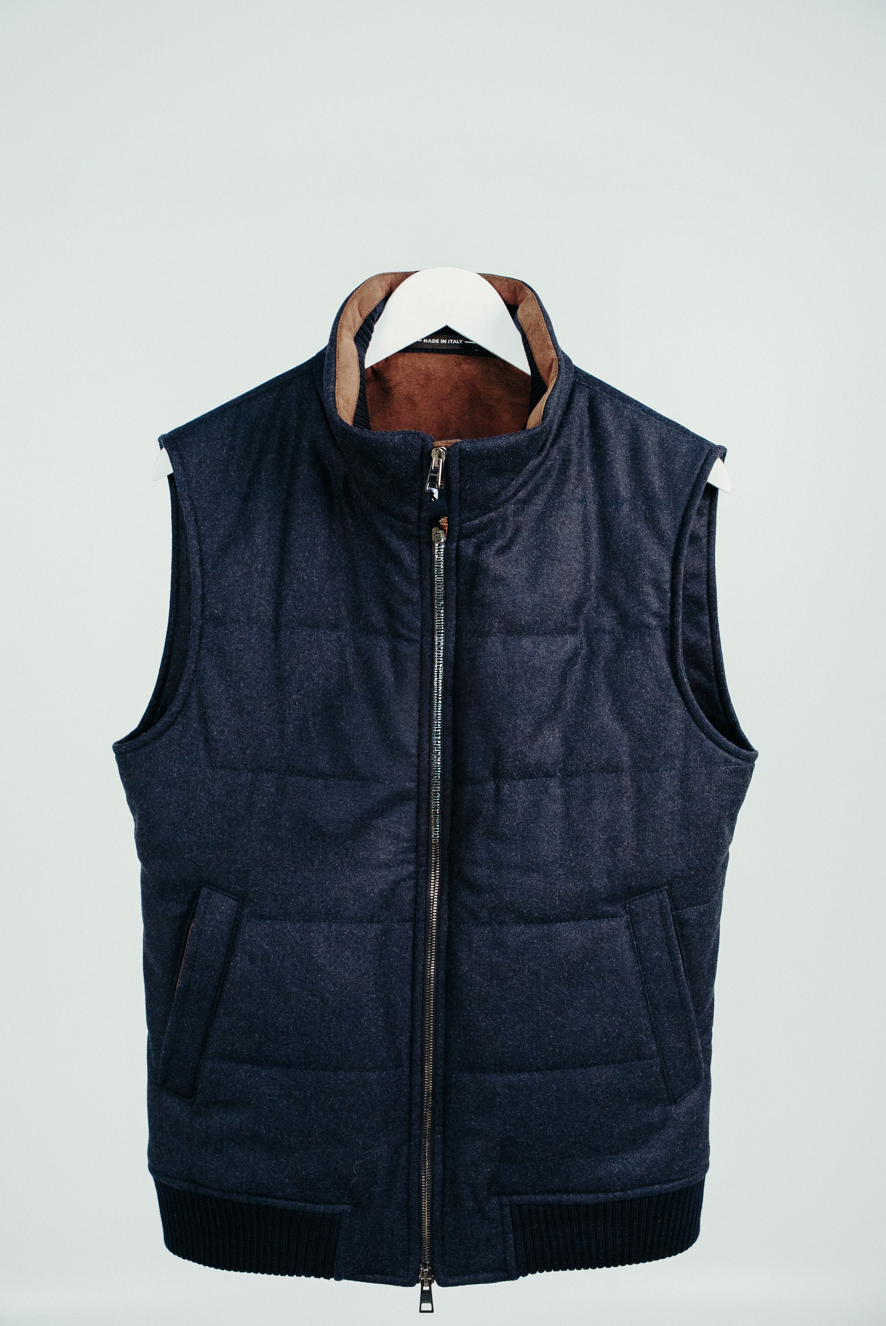 Navy Loro Piana Rain System Gilet
