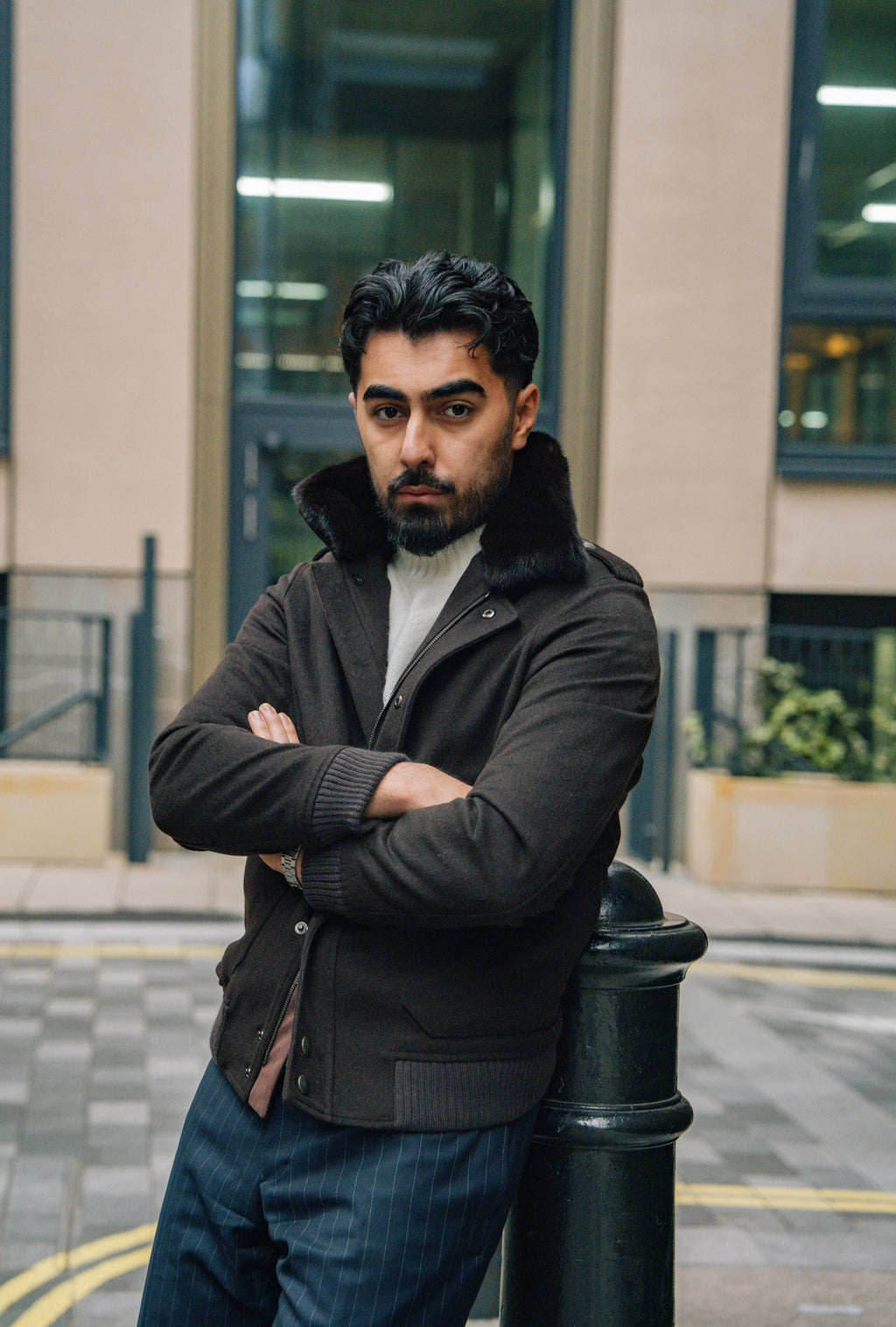 Chocolate Mink Pilot Jacket