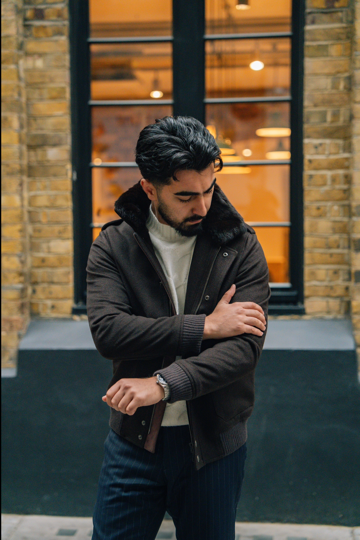 Chocolate Mink Pilot Jacket