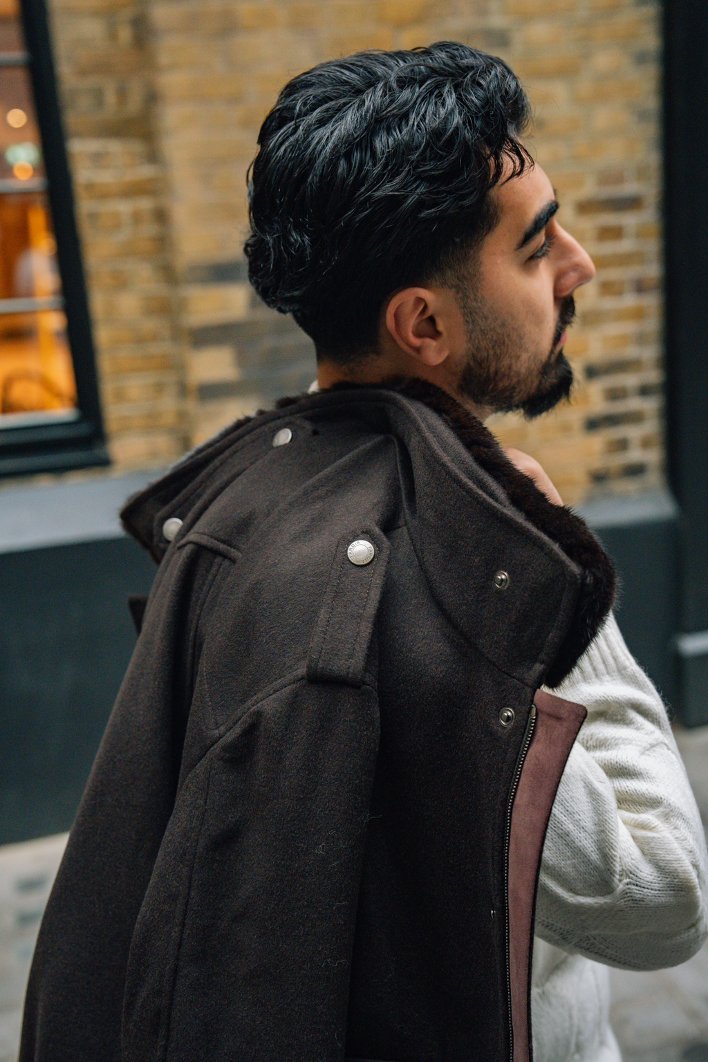 Chocolate Mink Pilot Jacket