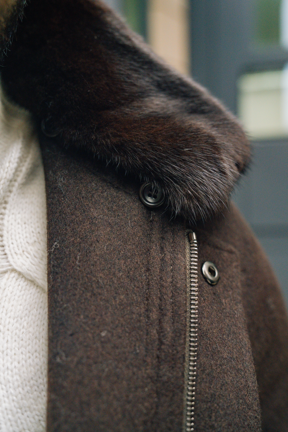 Chocolate Mink Pilot Jacket