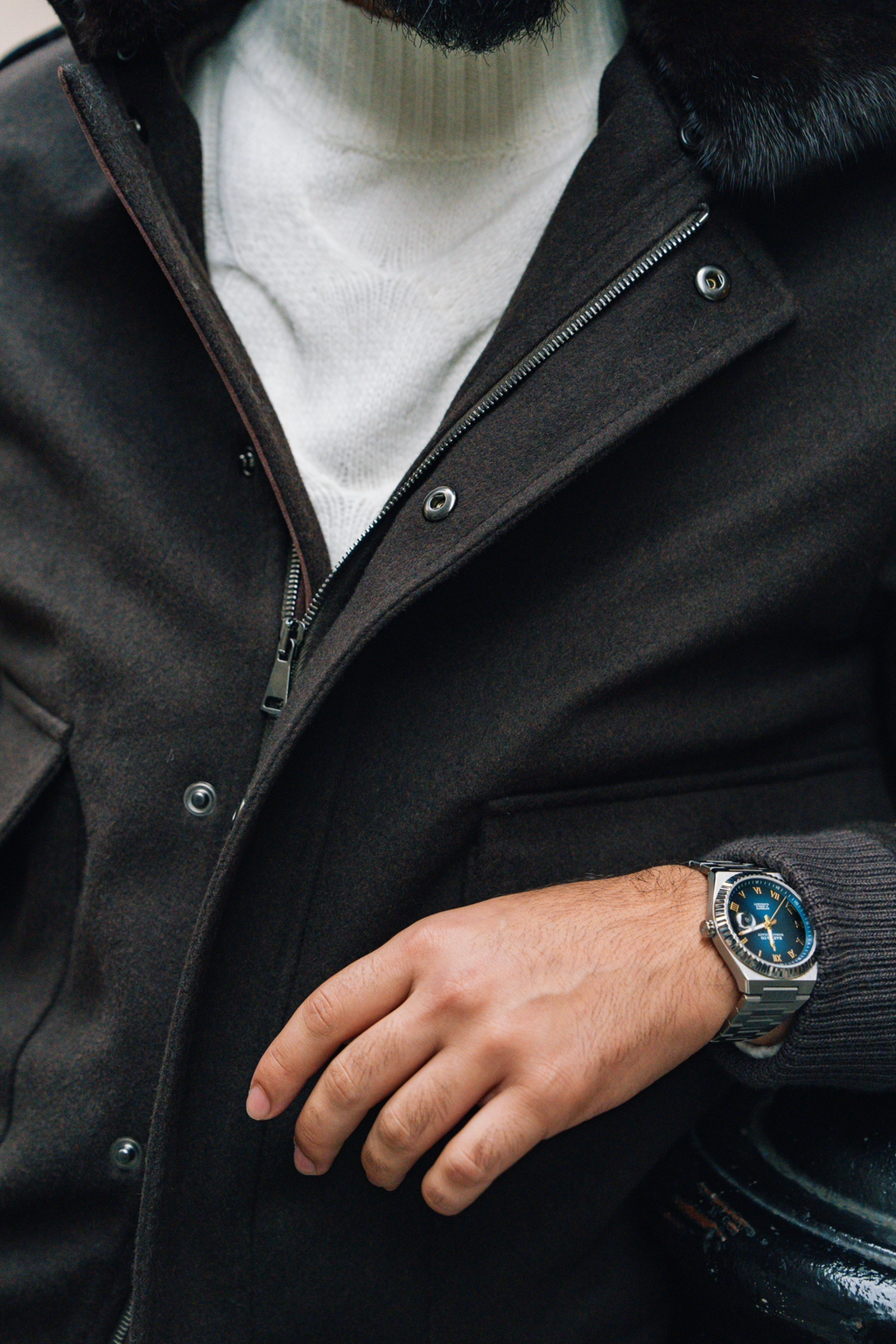 Chocolate Mink Pilot Jacket