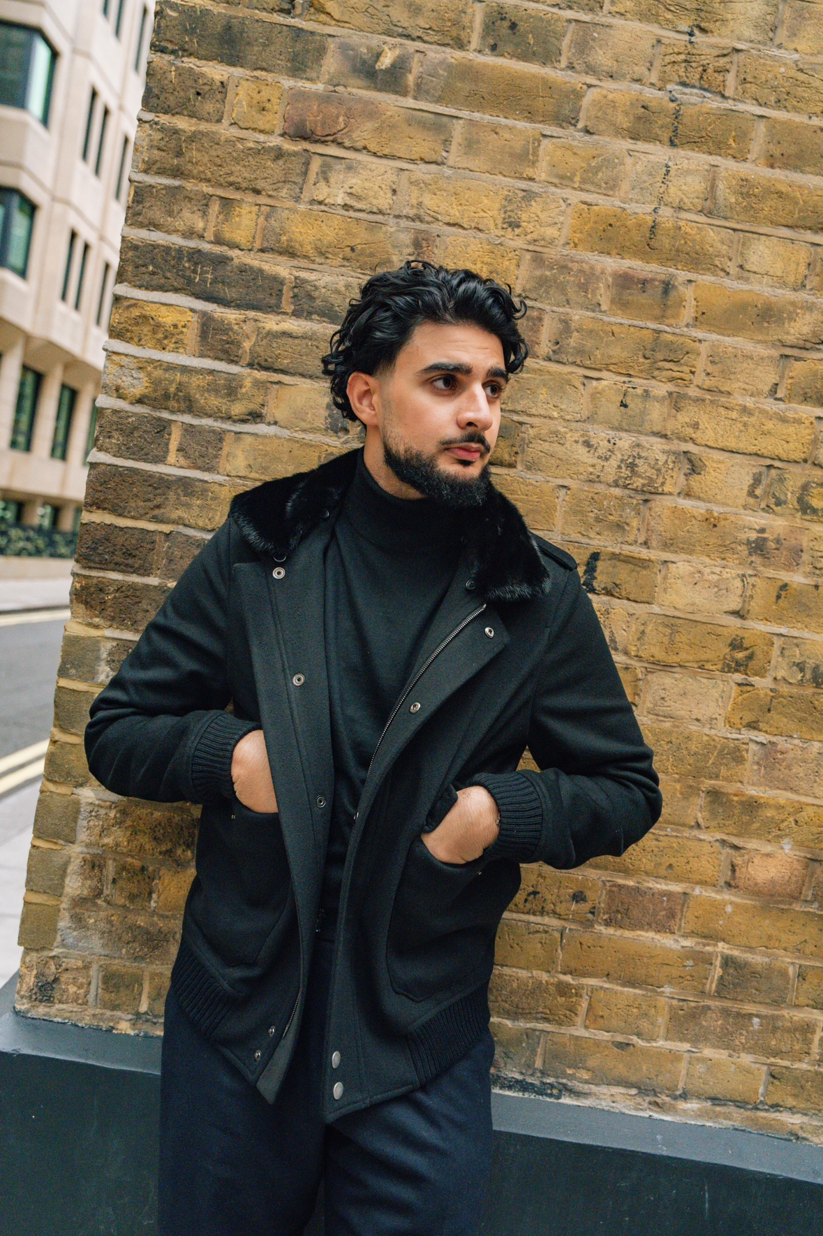 Black Mink Pilot Jacket