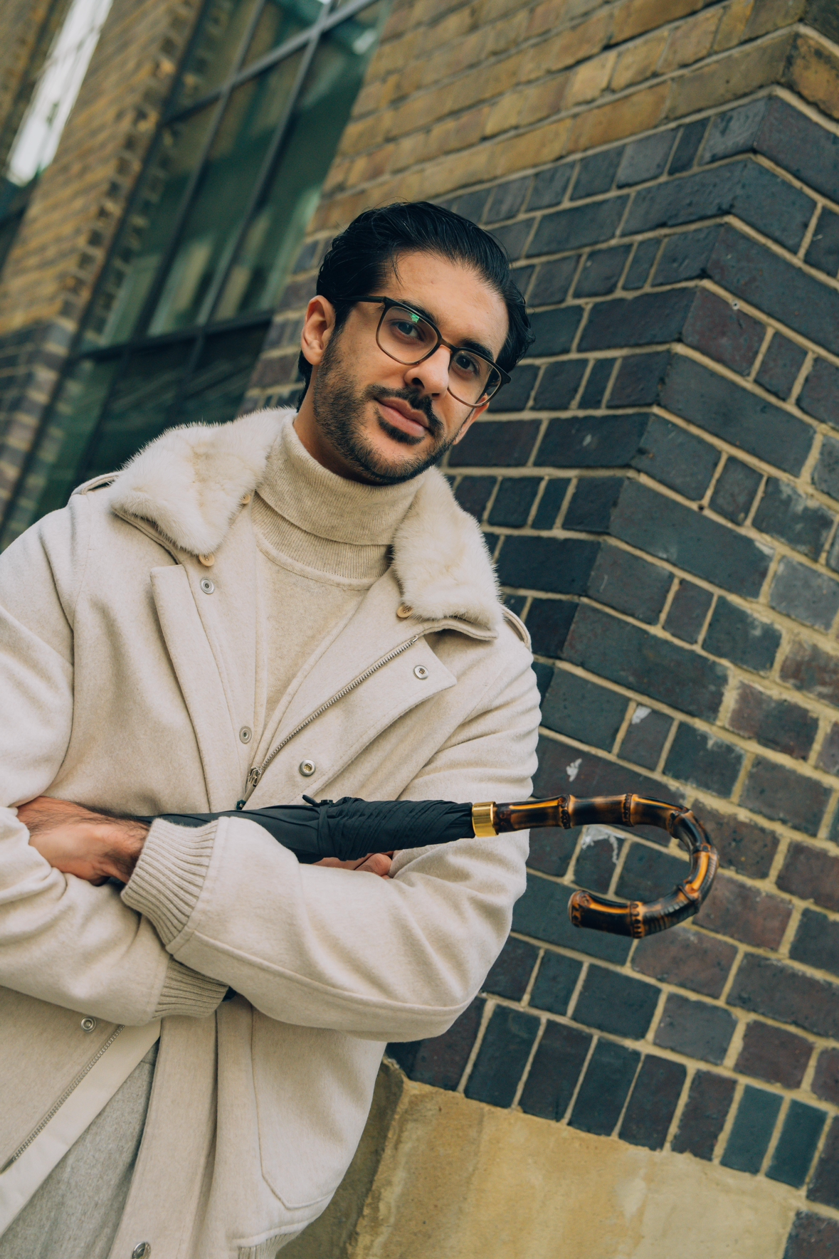 Beige Mink Pilot Jacket